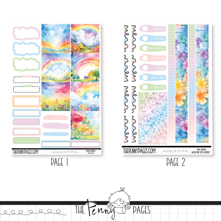 Spring Rainbow - 2 page mini kit