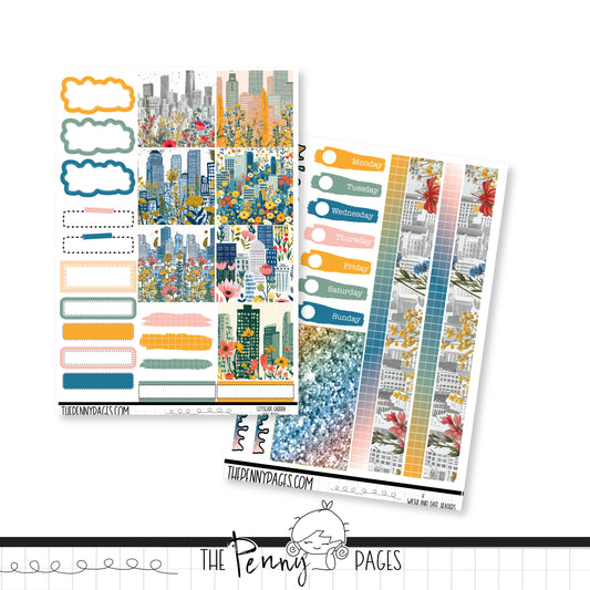 Cityscape florals - 2 page mini kit