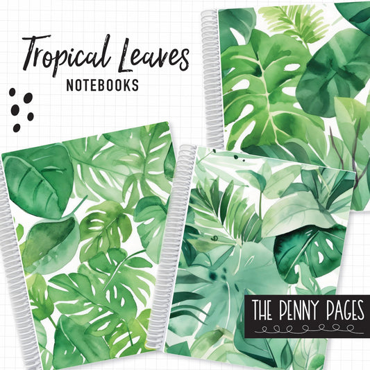 Tropical Leaves - Notebooks