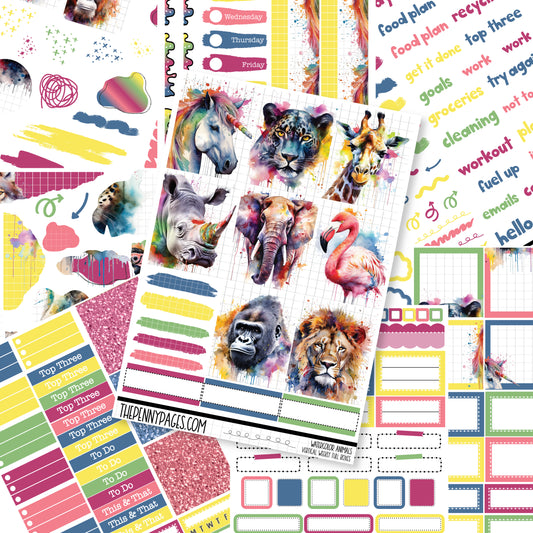 Watercolor Animals - A5 weekly ( 1.3")