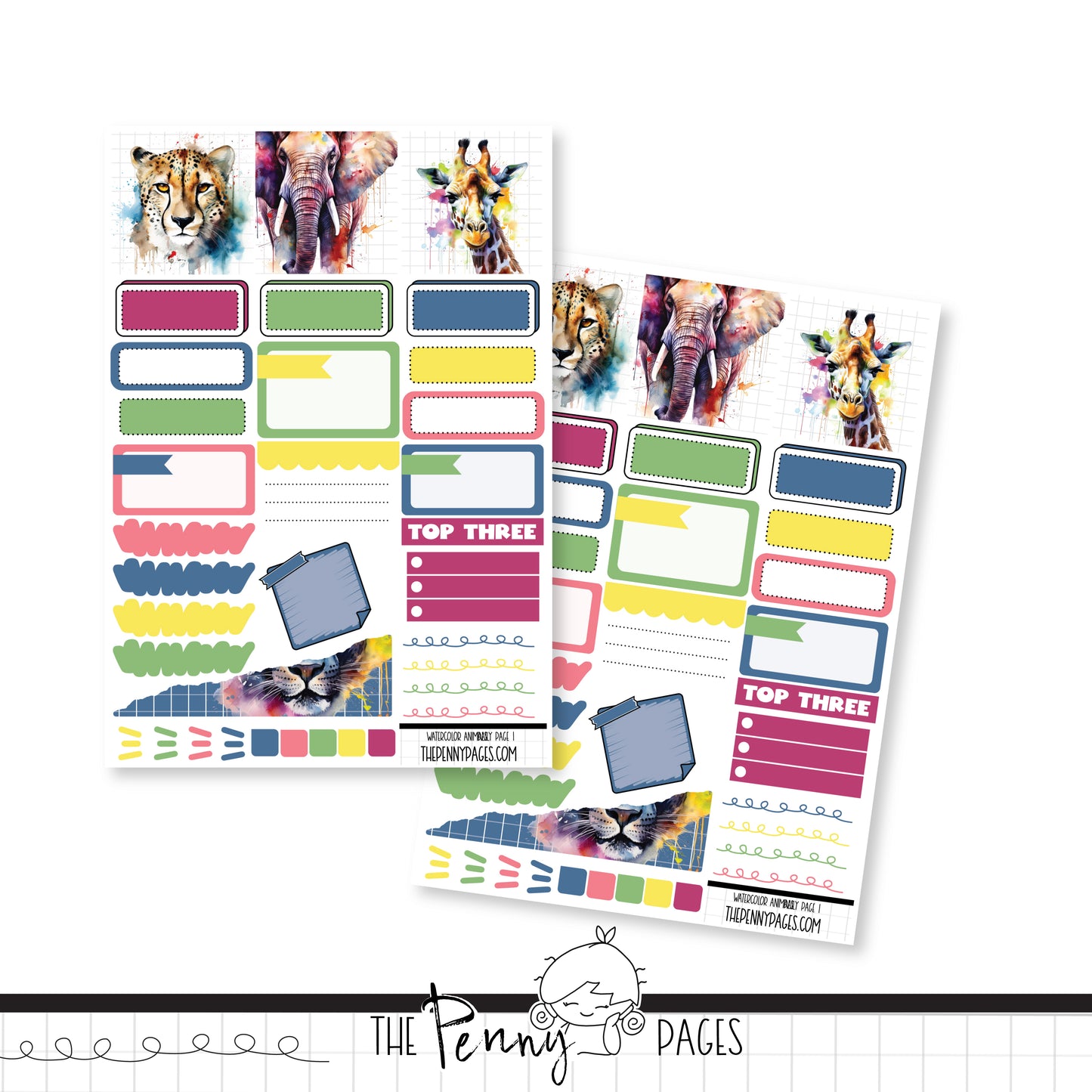 Watercolor Animals - Daily Pages