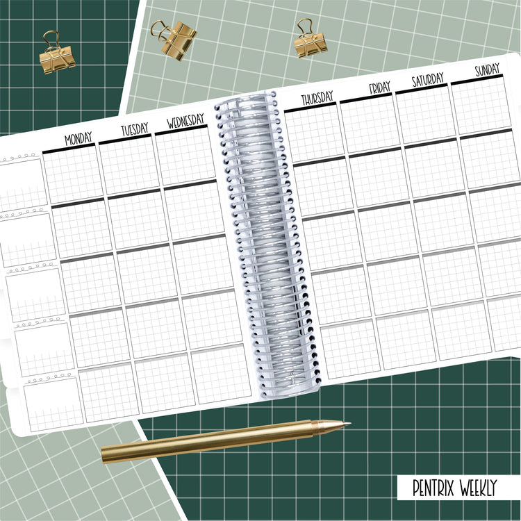 Whale tail - A5 Wide Pentrix Weekly Planner