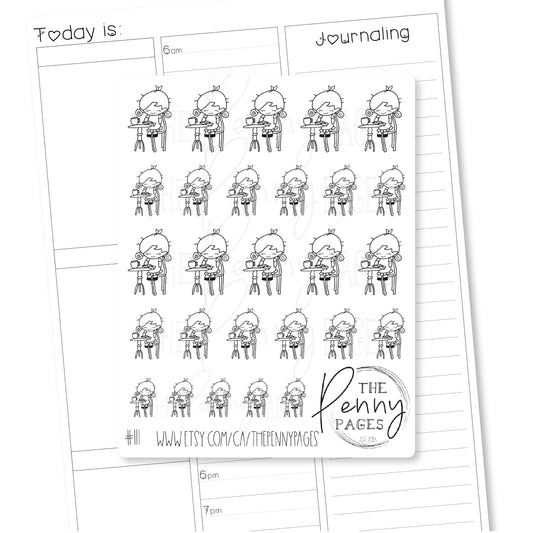 Reading at table - 111