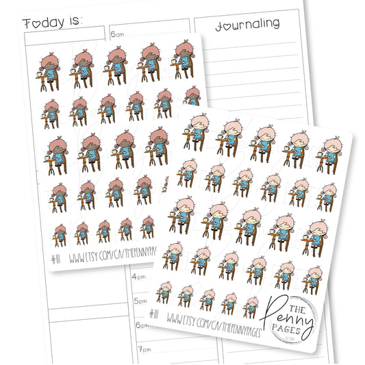 Reading at table - 111