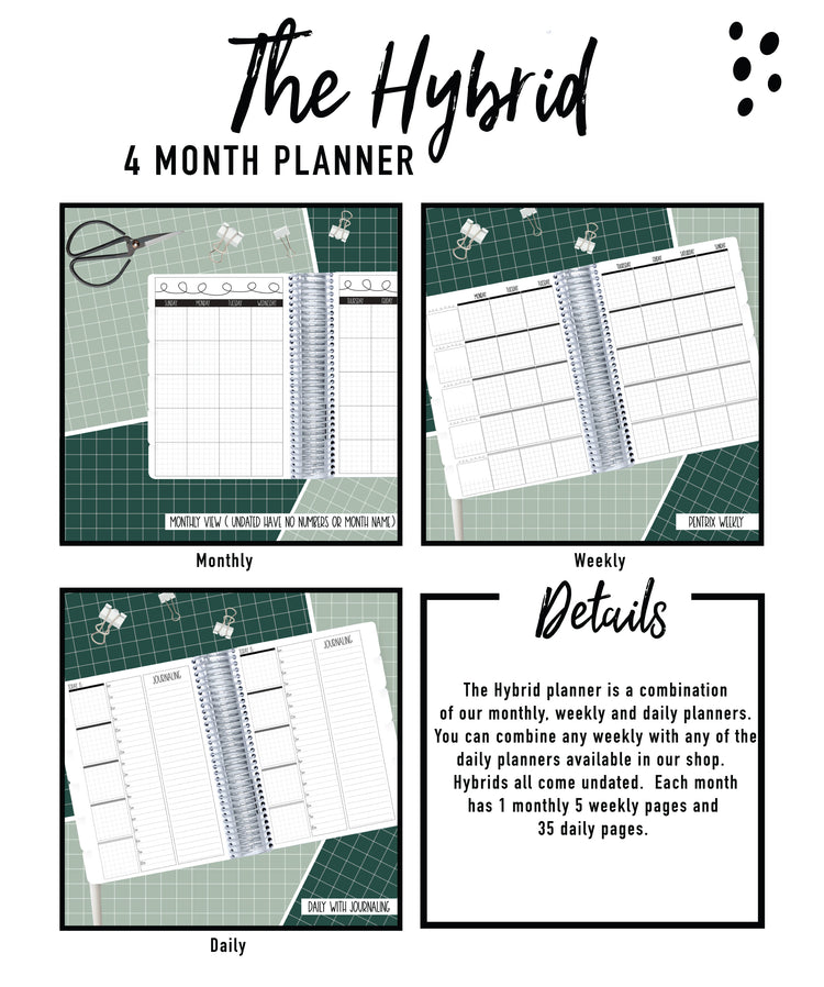 Green & Gold - Penny Size - Hybrid Planner