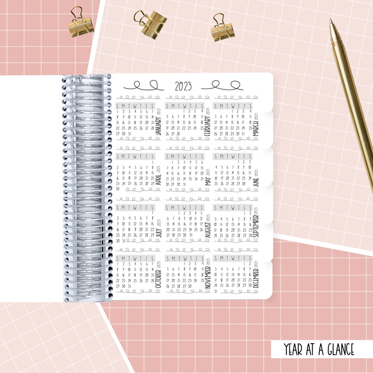Retro Florals - A5 Daily Be Productive Planner