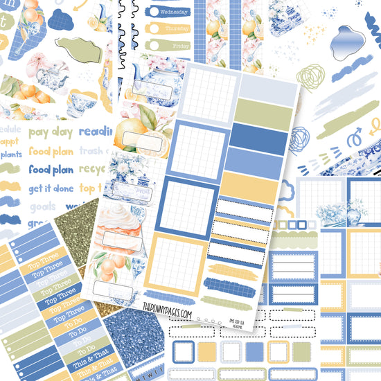 a collection of planner stickers with a variety of items