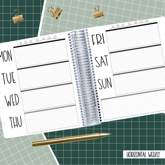Whale tail - A5 Wide Horizontal Weekly Planner