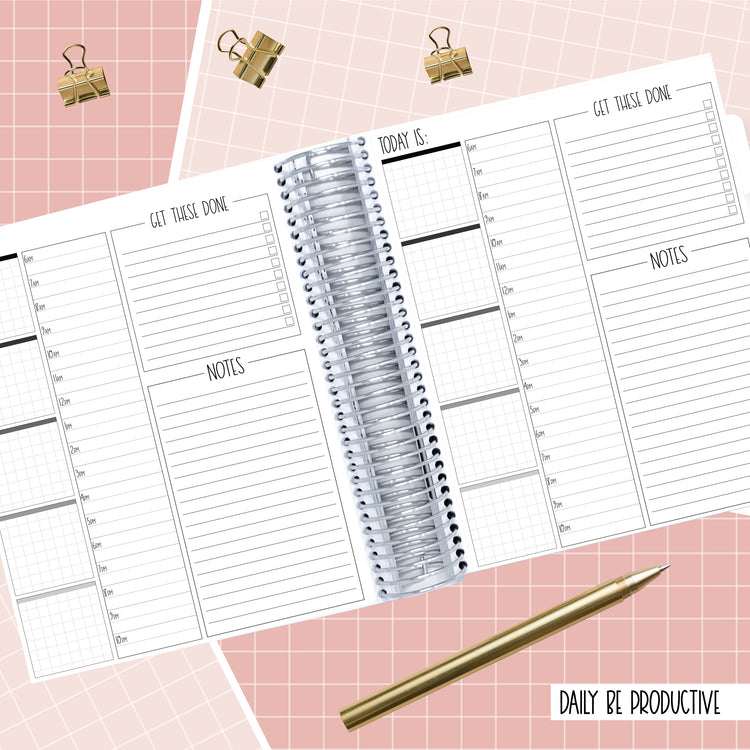 Far Away Place - A5 Wide - Daily Be Productive Planner