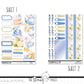 a set of two planner stickers with lemons on them