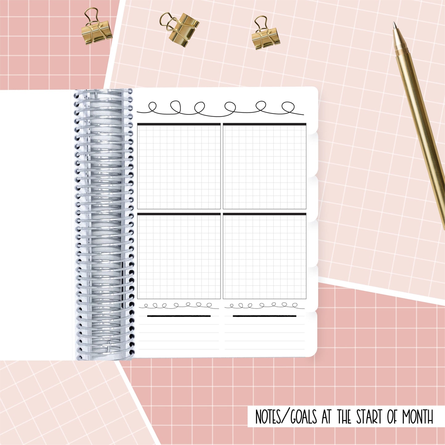 Bold Florals - A5  Hourly  Weekly Planner