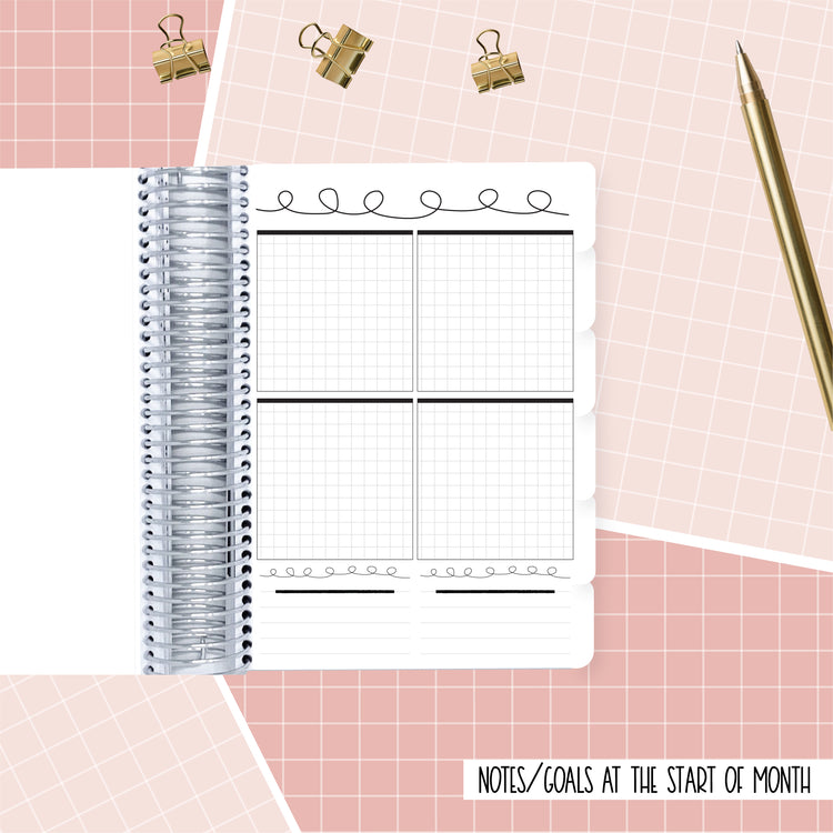 Cactus Rose - A5 - Health & Food Log Daily Planner