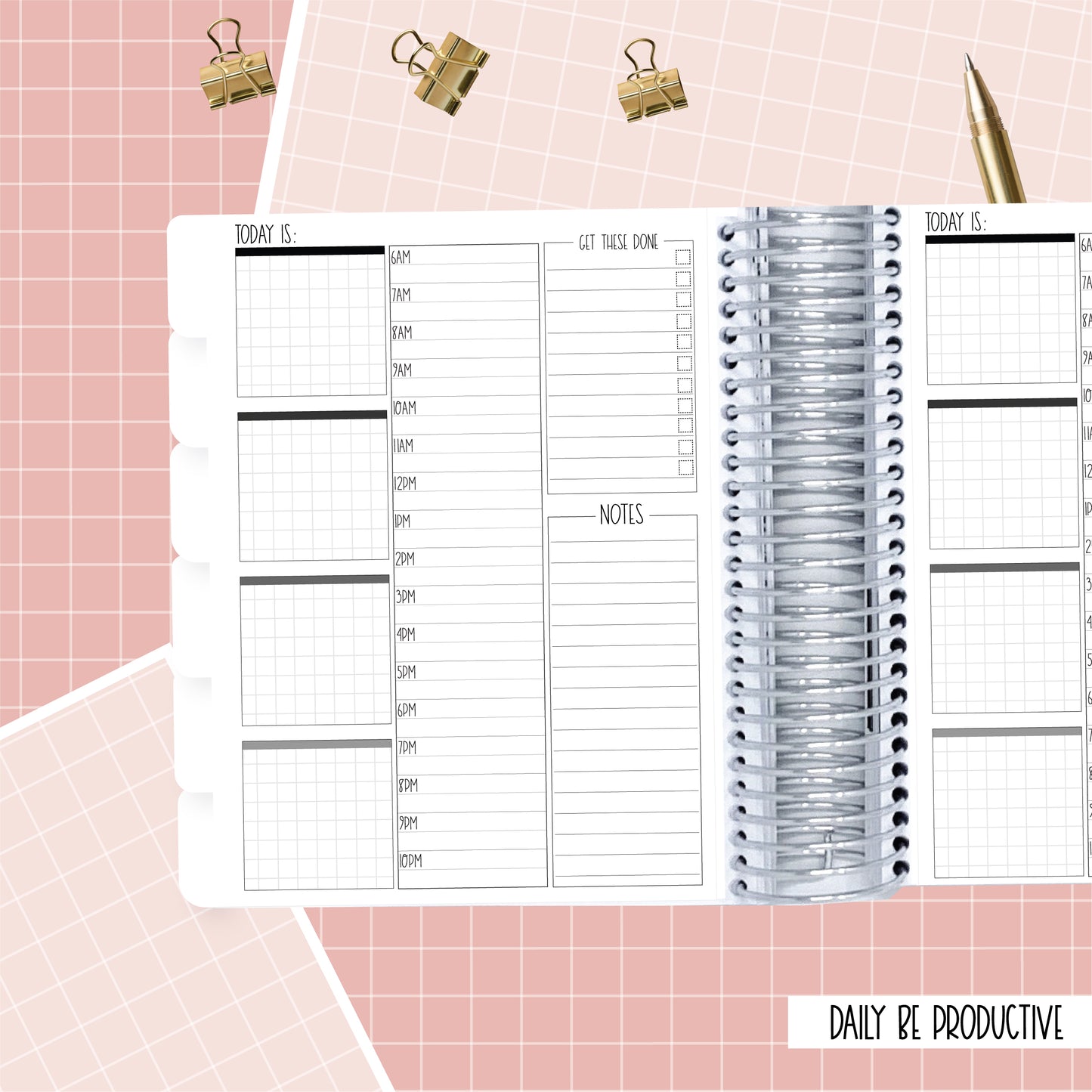 Leopard Grunge - B6 Daily Be Productive Planner