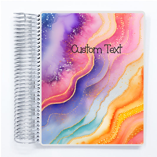 Rainbow Geode - A5  Vertical  Weekly Planner