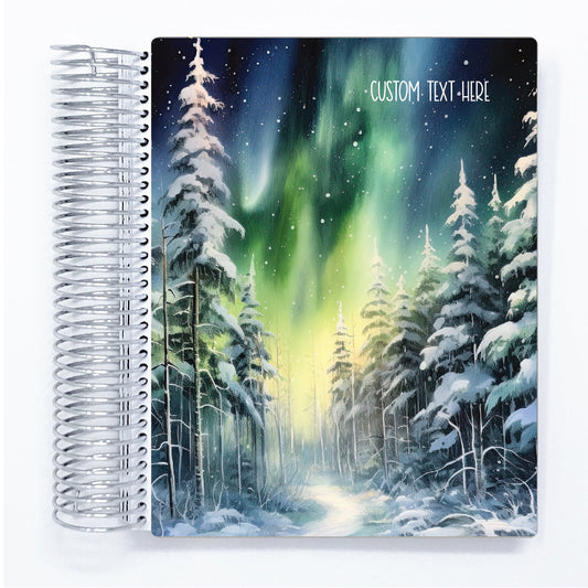 Tree Aurora Borealis - A5  Horizontal  Weekly Planner