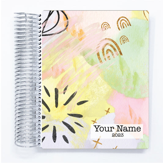 Sunshine & Rainbows - A5 Wide - Health & Food Log Daily planner