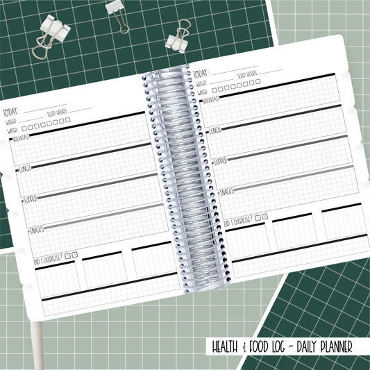 Sunshine & Rainbows - A5 - Health & Food Log Daily Planner