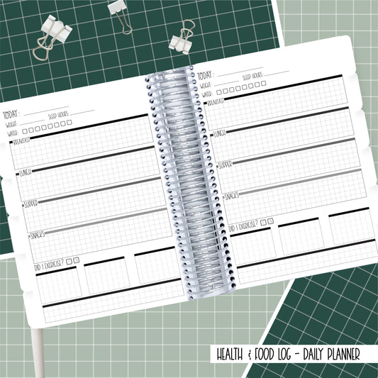 Far Away Place - A5 - Health & Food Log Daily Planner