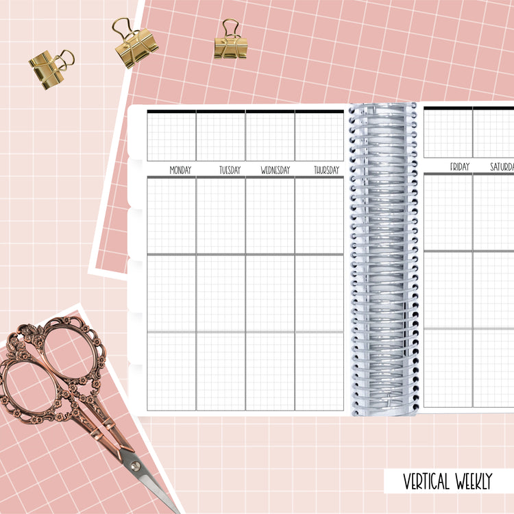 Stained Glass Roses - A5 Vertical Weekly Planner