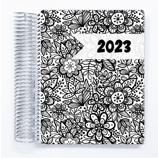 Bold Florals - A5 Wide - Daily Be Productive Planner