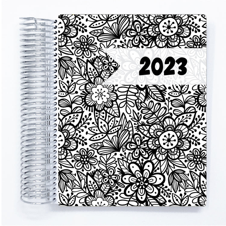 Bold Florals - A5 Wide Daily with Journaling Planner
