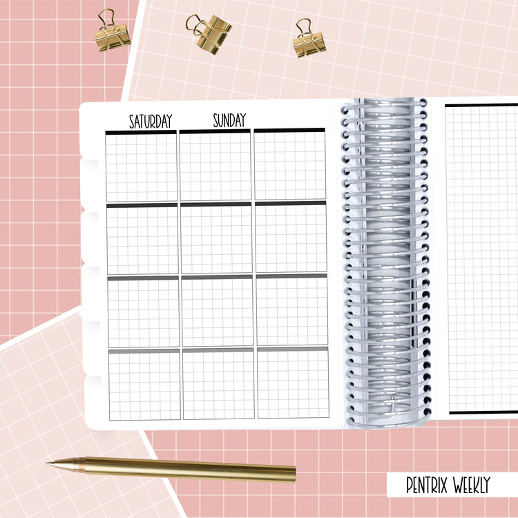 Stained Flowers - B6 Pentrix Weekly Planner