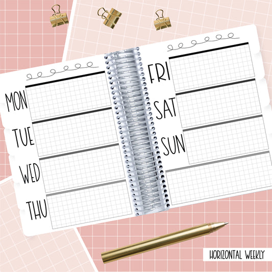 Purple Smoke - A5 Horizontal Weekly Planner