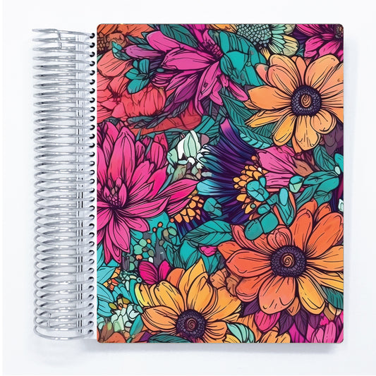 Retro Florals - A5 Wide - Monthly Planner