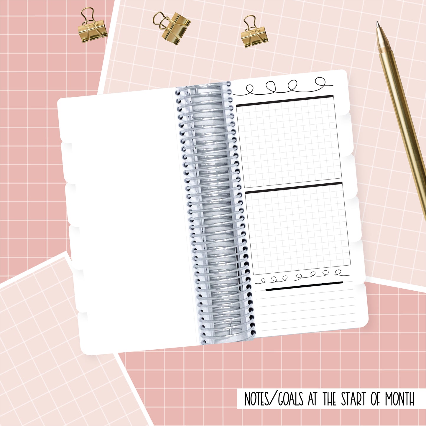 Leopard Grunge - Penny Size - Monthly Planner