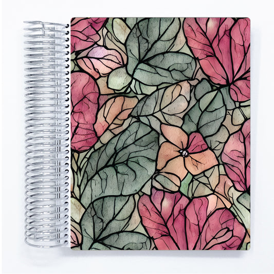 Stained Glass Roses - A5 Vertical Weekly Planner