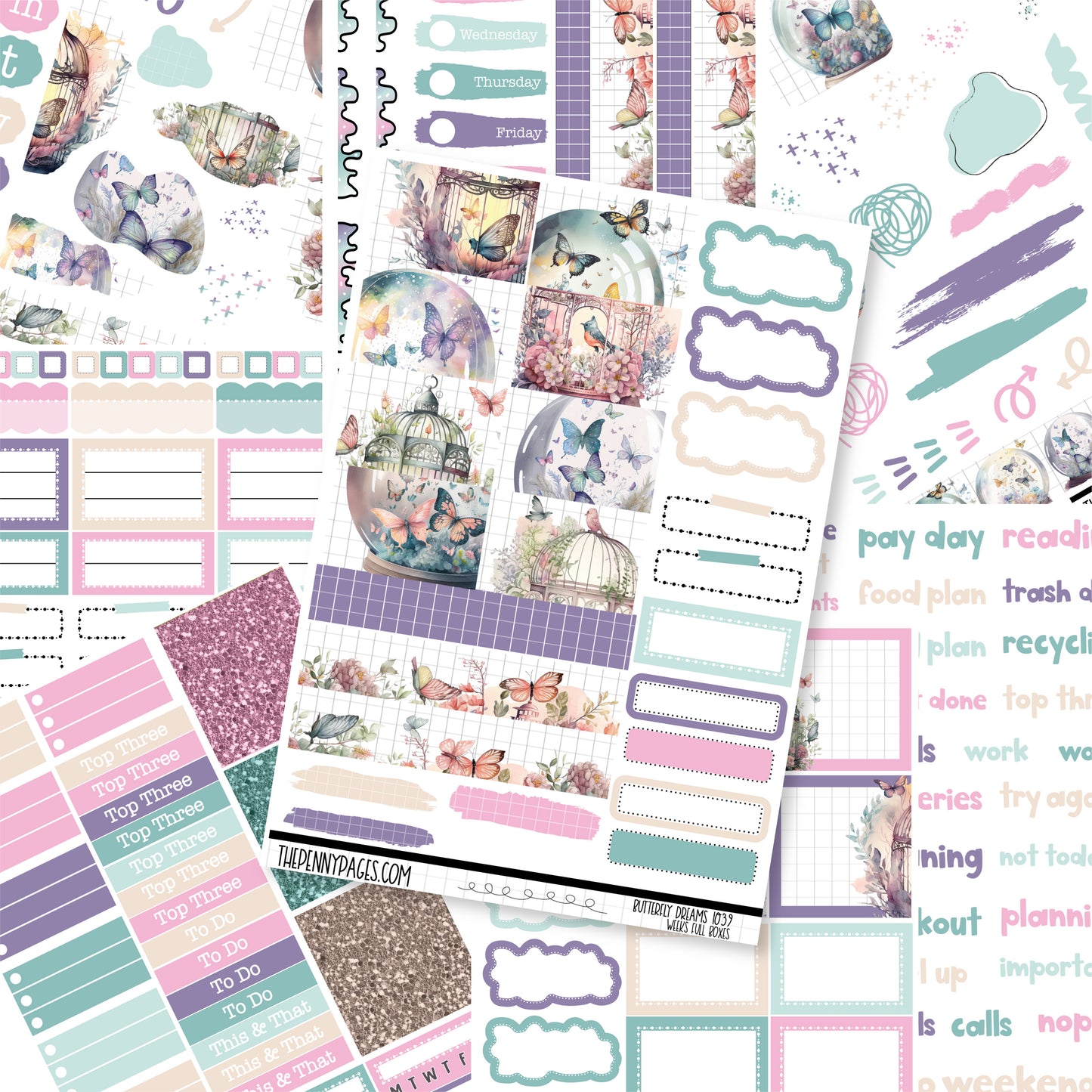 #1039 Butterfly Dreams - Weeks vertical weekly kit