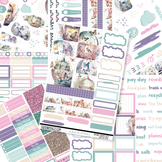 #1039 Butterfly Dreams - Weeks vertical weekly kit