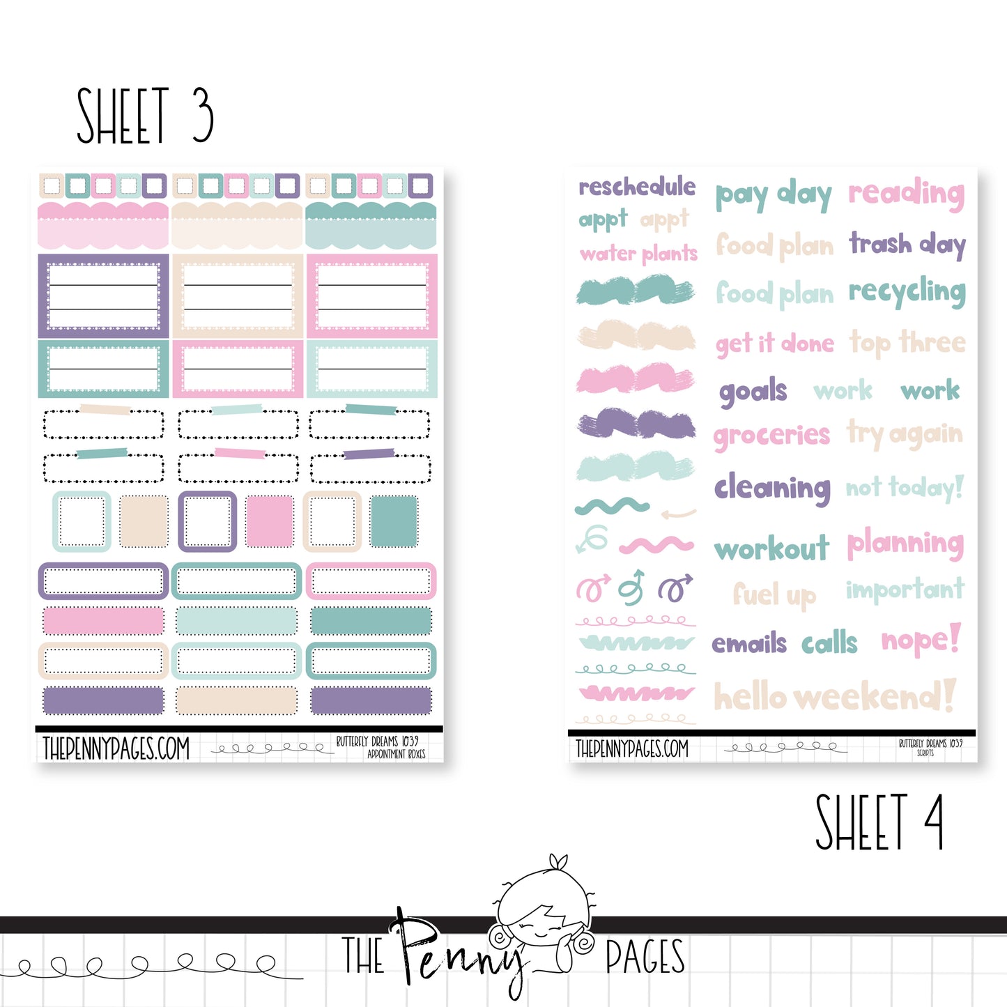 #1039 Butterfly Dreams - Weeks vertical weekly kit