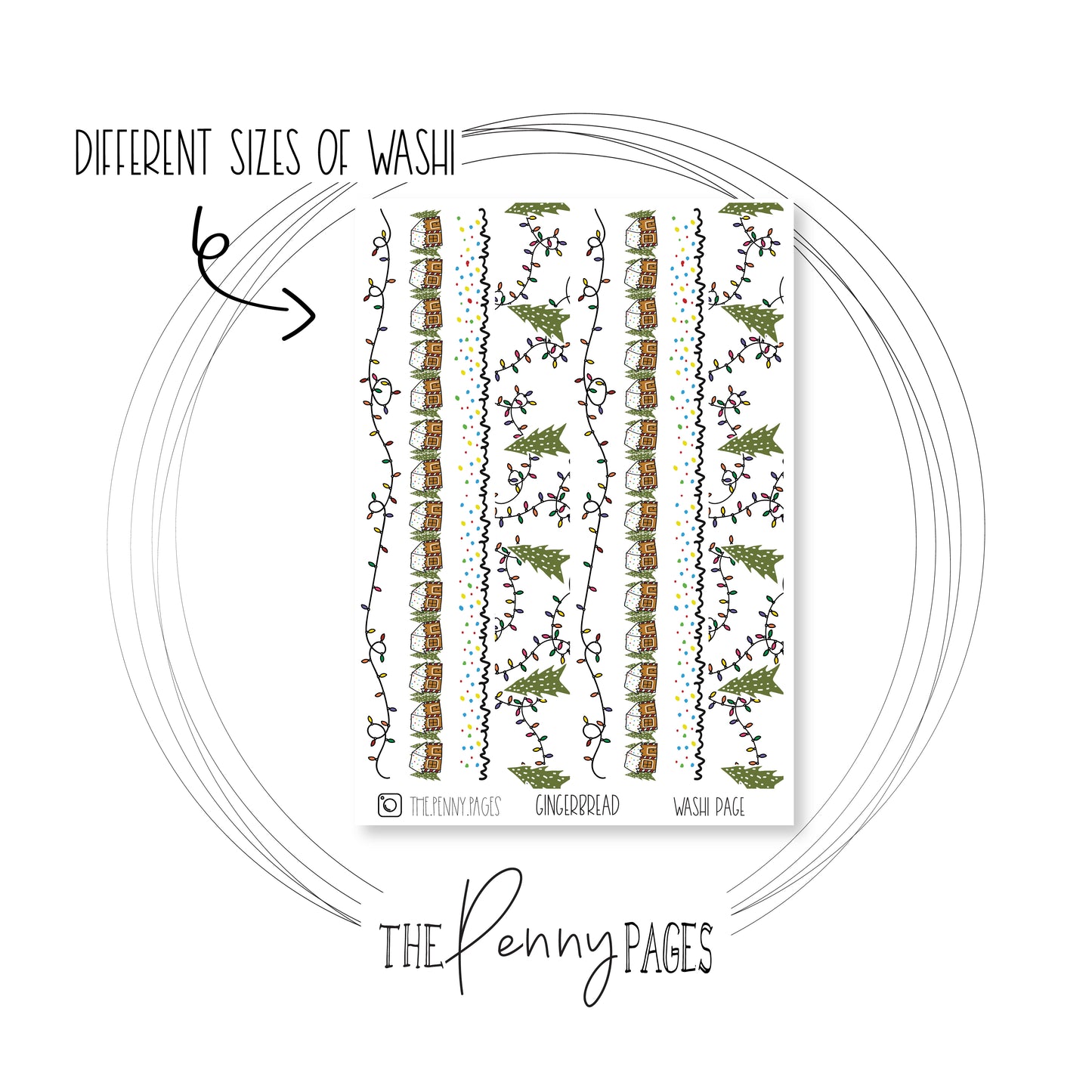 Gingerbread large washi