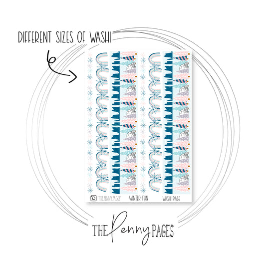 Winter Fun Large Washi