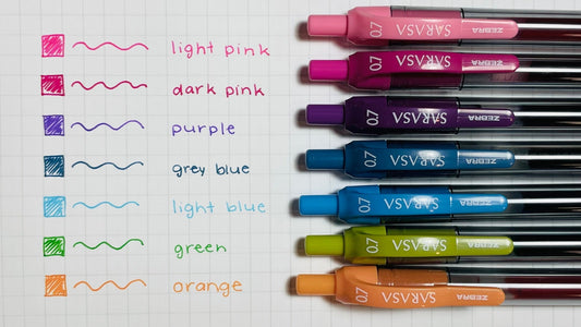 Sarasa Retractable Gel Pen - 0.7mm med point