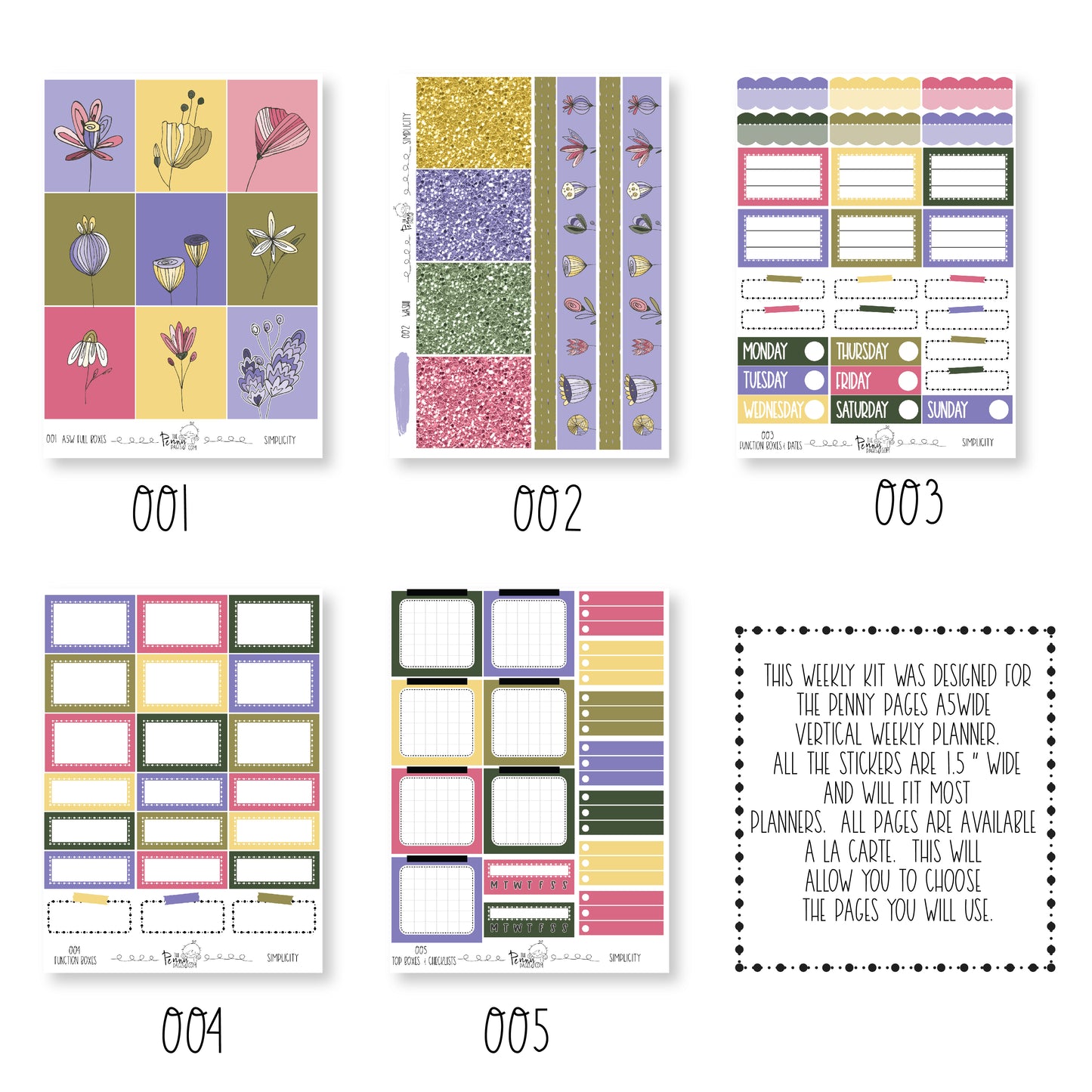 A5W weekly kit - Simplicity