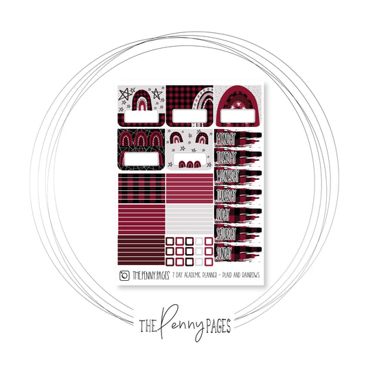 Pentrix Planner - Plaid and rainbows