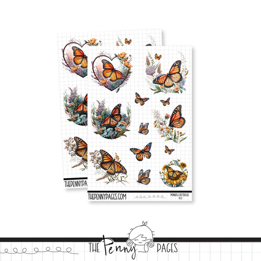 #1043 Monarch Butterflies  - Deco sheet