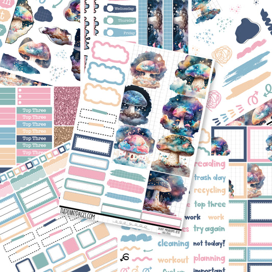 #1030 Galaxy mushrooms  - B6 vertical weekly kit