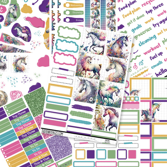 # 1042 Unicorns  - B6 vertical weekly kit