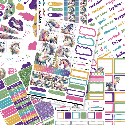 #1042 Unicorns - Weeks vertical weekly kit