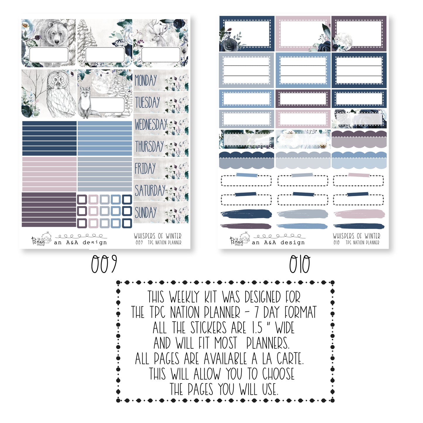 Pentrix Planner - Whispers of Winter