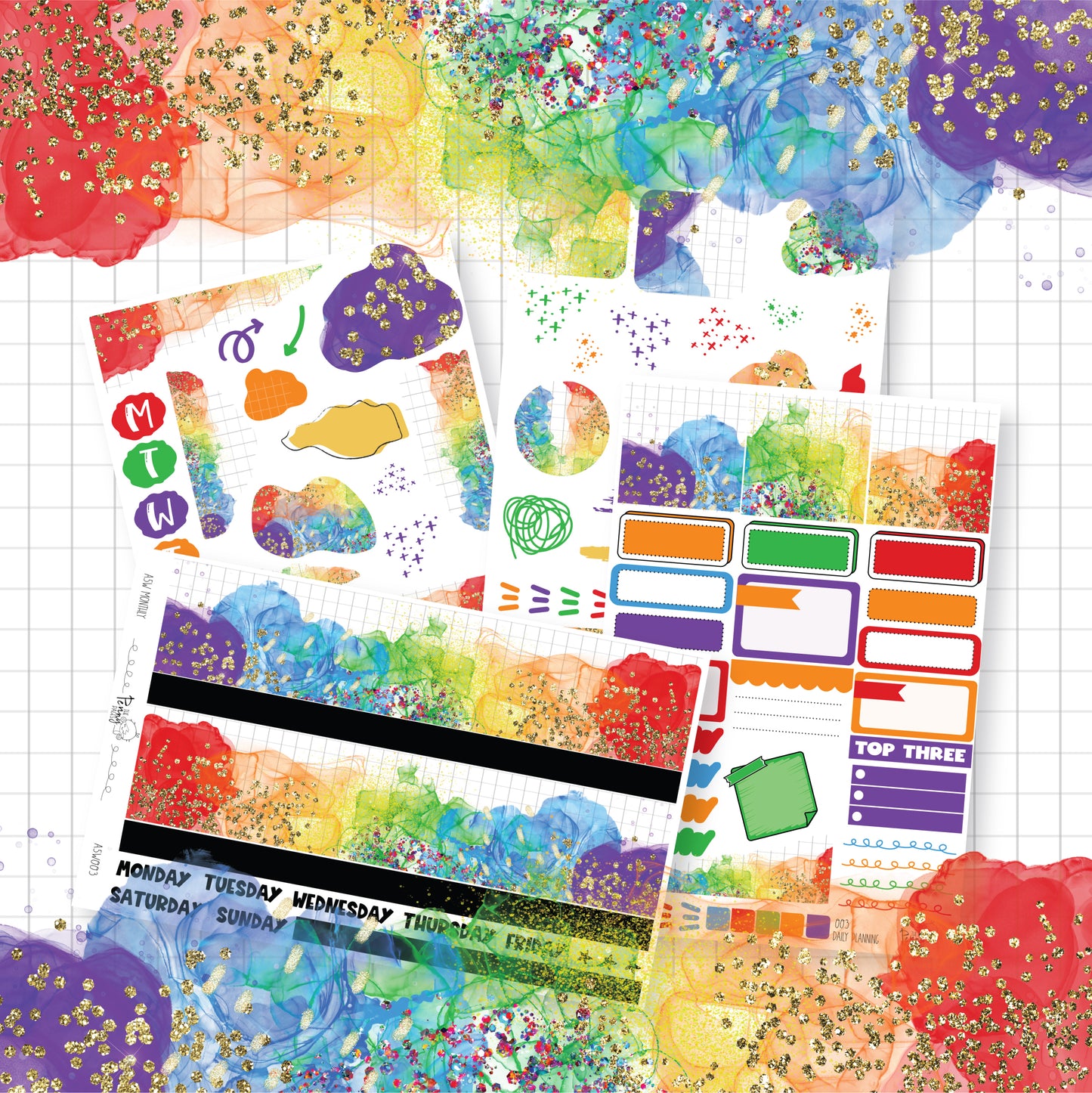 Abstract and Grid - 003