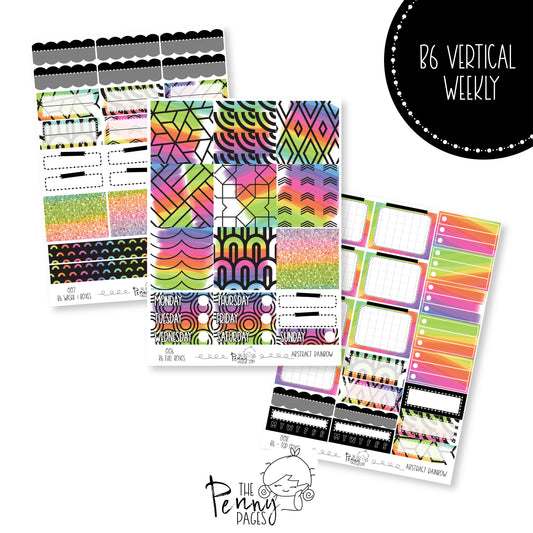 B6 weekly kit - Abstract Rainbow