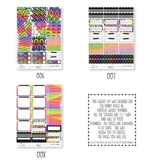 B6 weekly kit - Abstract Rainbow