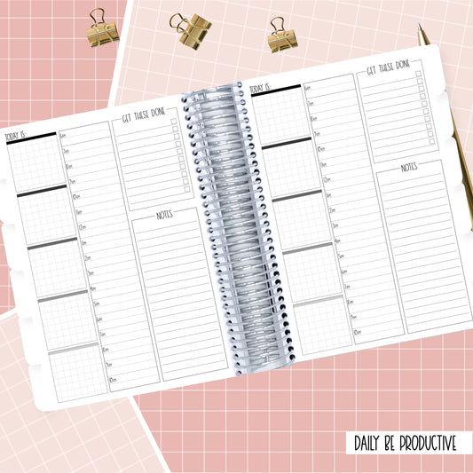 Cats & Butterflies - A5 Daily Be Productive Planner