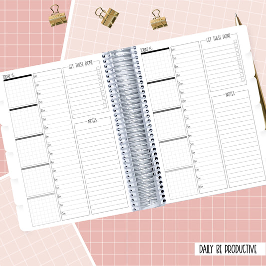 Pastel Rainbow Watercolor - A5 Daily Be Productive Planner