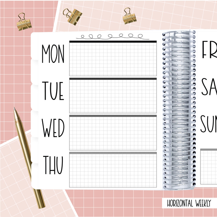 Stained Flowers - A5W - Horizontal Weekly Planner