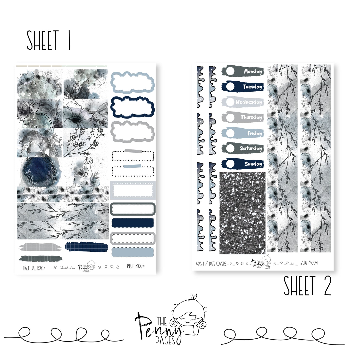 Blue Moon - Weeks vertical weekly kit